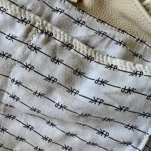 FRESHLY PICKED Original Leather Carryall Bag - Tan & Neon Yellow - Picture 4 of 16